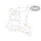 ALL PARTS® PICKGUARD FOR FENDER® STRAT® SSS 8 HOLES 1.52mm 1 PLY WHITE
