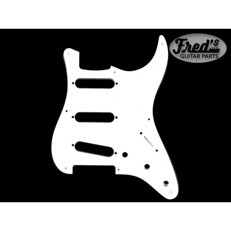 ALL PARTS® PICKGUARD FOR FENDER® STRAT® SSS 8 HOLES 1.52mm 1 PLY WHITE