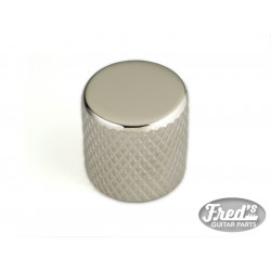 FLAT TOP KNOB POUR P.BASS ET TELE NICKEL 6.35mm (FOR SOLID SHAFTS) (2)