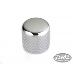 DOME KNOB CHROME 6.35mm (FOR SOLID SHAFTS) (2)