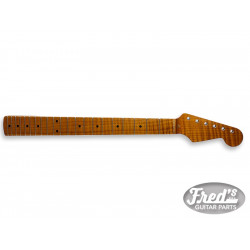 STRAT ROASTED MAPLE NECK WITH FLAMES 10 RADIUS 21 TALL FRETS FINISHED