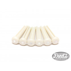 TUSQ® TRADITIONAL STYLE BRIDGE PINS WITH MOP DOT 5.1mm WHITE (6 PCS)