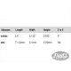 BLACK TUSQ XL® SILLET CHEVALET ACOUSTIQUE COMPENSÉ 71.1 x 3.1 x 10mm