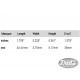 BLACK TUSQ XL® SILLET DE TÊTE STYLE MARTIN® 43.4 x 5.8 x 9.2mm E-e 35mm