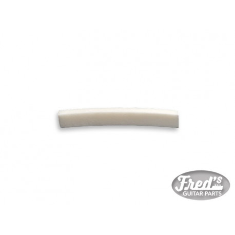 BONE NUT BLANK WHITE CURVED TOP AND BACK 44 x 6 x 3.2 mm (1pce)