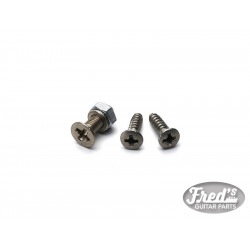 ALL PARTS® SCREWS NUT AND WASHERS FOR LES PAUL® PICKGUARD BRACKET NICKEL