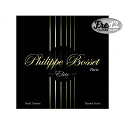 PHILIPPE BOSSET® ELITE STRINGS BLACK HARD TENSION 030-045 BLACK NYLON