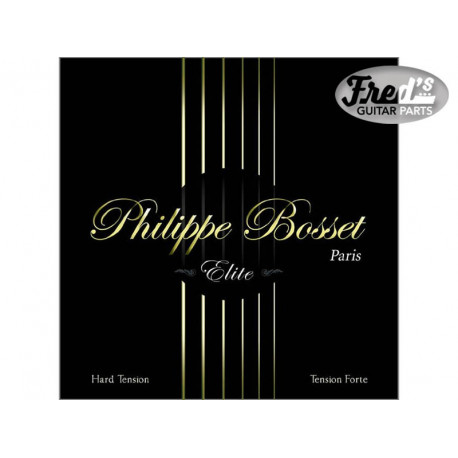 PHILIPPE BOSSET® CORDES ELITE NOIR TENSION FORTE 030-045 NYLON NOIR