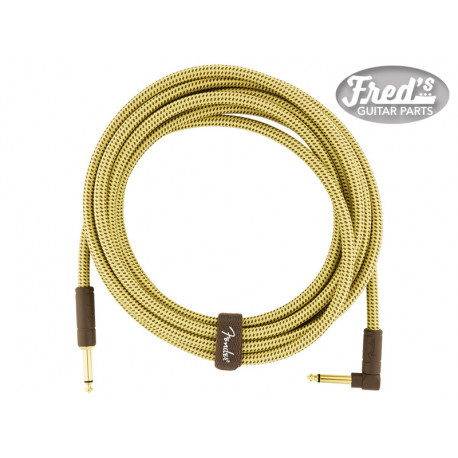 FENDER® DELUXE SERIES INSTRUMENT CABLE STRAIGHT/ANGLE 15 (4.5 M) TWEED