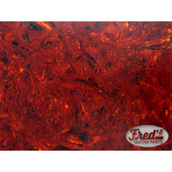 MATIERE BRUTE CELLULO POUR GUITARE ACOUSTIQUE (300 x 250 x 1.5mm) RED TORTOISE