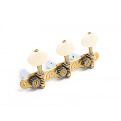GOTOH® 35AR510S MACHINE HEADS CLASSIC IVORY BUTTONS ROLLER POSTS (1:16) X-GOLD