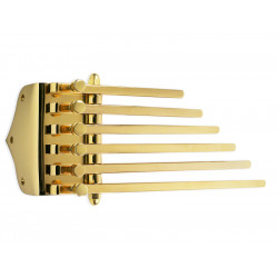 FINGER STYLE TAILPIECE FOR ARCHED TOP GUITAR GOLD SANS VIS (140mm)