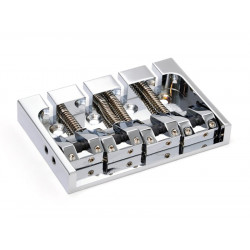 DISCONTINUED !! 5-STRING OMEGA BASS BRIDGE CHROME - Fred's Guitar 