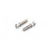 FABER VINTAGE STYLE TAILPIECE STUDS, INCH, NICKEL GLOSSY (2)