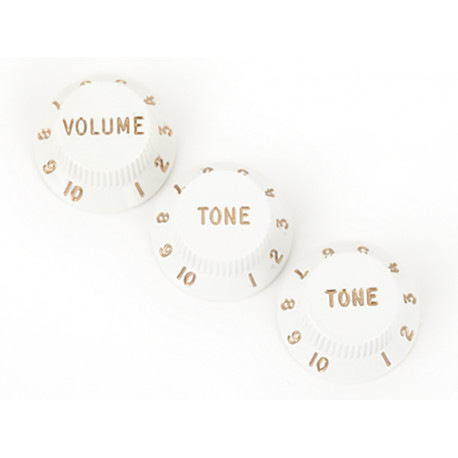Stratocaster® Knobs, White (Volume, Tone, Tone) (3)