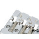 Fender® HiMass™ 4-String Bass Bridge Assembly With Zinc Saddles, Chrome