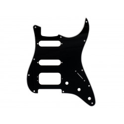 Pickguard, Stratocaster® H/S/S, 11-Hole Mount (3-Screw Mount HB), 3-Ply, Black
