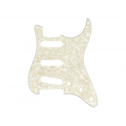 FENDER® PICKGUARD STRATOCASTER® S/S/S 11-HOLE MOUNT AGED WHITE PEARL 4-PLY