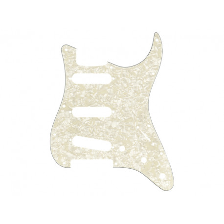 FENDER® PICKGUARD STRATOCASTER® S/S/S 11-HOLE MOUNT AGED WHITE PEARL 4-PLY