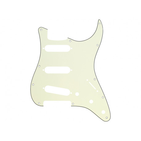 FENDER® PICKGUARD STRATOCASTER® S/S/S 11-HOLE MOUNT MINT GREEN MG/B/MG 3-PLY