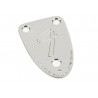 '70s Vintage-Style 3-Bolt F Stamped Guitar Neck Plate, Chrome