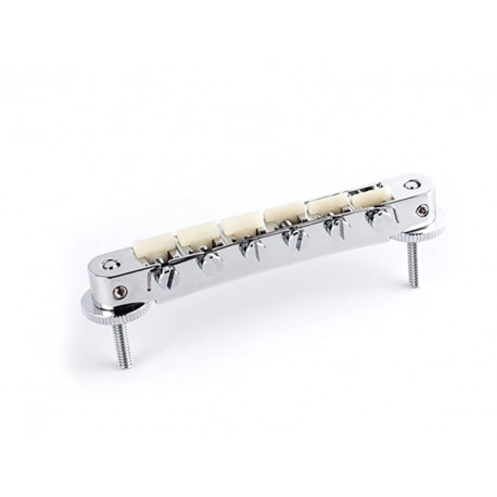 Kluson Replacement Brass Or Steel Harmonica Tune-O-Matic Bridge With Brass  Saddles