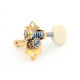GOTOH® MACHINE HEADS SXB510V SOLID HEADSTOCK 3+3 IVORY BUTTON 1:15 GOLD