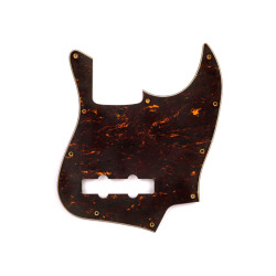 60'S TORTOISE STYLE JAZZBASS PICKGUARD 3-PLY 10 HOLES AGED