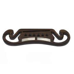 MUSTACHE ACOUSTIC GUITAR BRIDGE ROSEWOOD-INLAYS-FINISHED (174x50mm)