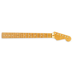 ALL PARTS® NECK STRAT® COMPOUND RADIUS 12" - 16" ROASTED FLAME MAPLE UNFINISHED