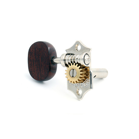 GROVER® MACHINE HEADS SLOTTED HEADSTOCK 3+3 STA-TITE® ROSEWOOD BUTTON 1:18 NICKE