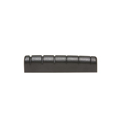 BLACK TUSQ XL® NUT GIBSON® STYLE SLOTTED 43.6x4.9x9.4mm E-e 35.5mm LEFTY