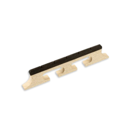 DISCONTINUED !!!!!!!!!!! BANJO BRIDGE 5/8 (15.87mm) MAPLE/EBONY 5 (SLOTTED)