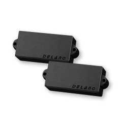 DELANO P.BASS 5 SPLIT COIL HUMB BLACK COVER NO HOLES