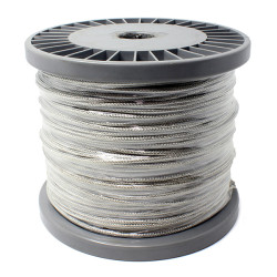 FIL DE CABLAGE TRESSE METAL/NOIR 22AWG (100M) / 22AWG BRAIDED/BLACK WIRE (100M)