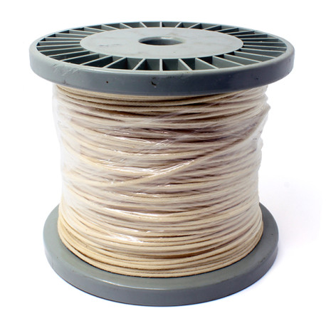 FIL DE CABLAGE TISSU 22AWG BLANC (100M) / 22AWG VINTAGE CLOTH WIRE WHITE (100M)