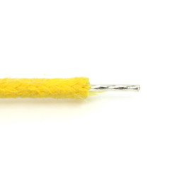 FIL DE CABLAGE TISSU 22AWG JAUNE (5M) / 22AWG VINTAGE CLOTH WIRE YELLOW (5M)