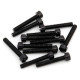 POLE SCREWS FOR HUMBUCKER AND P90 3 x 18mm BLACK (12pcs)