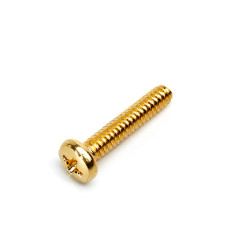 MOUNTING SCREWS FOR STRAT® PICKUP FLAT HEAD GOLD (30pcs)