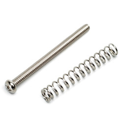 ALL PARTS® HEIGHT SCREWS AND SPRINGS FOR METRIC HUMBUCKER PICKUP NICKEL (4pcs)