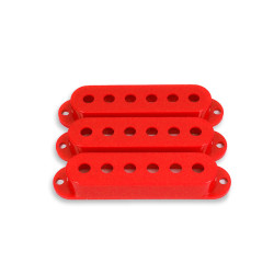 ALL PARTS® PICKUP COVERS FOR STRAT® RED GLOSS SET (3pcs)