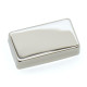 CLOSED SILVER COVER FOR HUMBUCKER CHROME