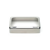 OPEN SILVER COVER FOR HUMBUCKER CHROME