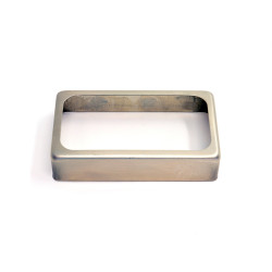 OPEN SILVER COVER FOR HUMBUCKER AGED