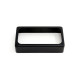 OPEN SILVER COVER FOR HUMBUCKER BLACK