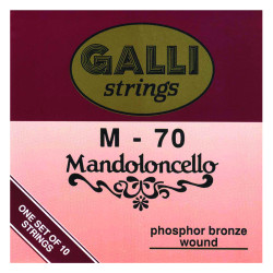 !! DISCONTINUED !!GALLI MANDOLONCELLO PHOSPHOR BRONZE SET (013- 023W-034-052/75)