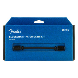 FENDER® BLOCKCHAIN™ PATCH CABLE KIT BLACK MEDIUM (12 PCS)