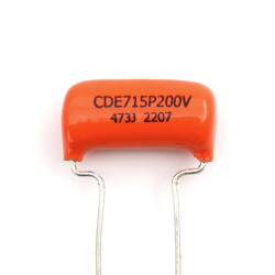 CAPACITORS SPRAGUE ORANGE DROP .047mfd 200 VOLTS (3PCS)