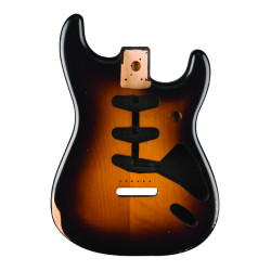 FENDER® ROAD WORN® STRATOCASTER® SSS ALDER BODY 2-TONE SUNBURST