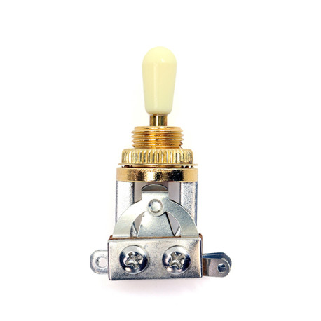 TOGGLE SWITCH STANDARD 3 WAYS METRIC THREADS GOLD